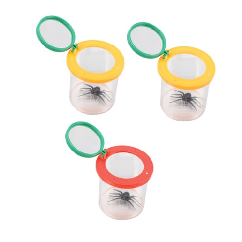 SOPOTUTU 3 Stück Teiliges Insekten Beobachtungsset für Kunststoff Beobachtungsgläser mit Vergrößerndem Deckel Outdoor Lernspielzeug zur Insektenbeobachtung Sicher und Handlich Rot und Gelb SOPOTUTU 3 Stück Teiliges Insekten Beobachtungsset für Kunststoff Beobachtungsgläser mit Vergrößerndem Deckel Outdoor Lernspielzeug zur Insektenbeobachtung Sicher und Handlich Rot und Gelb von SOPOTUTU