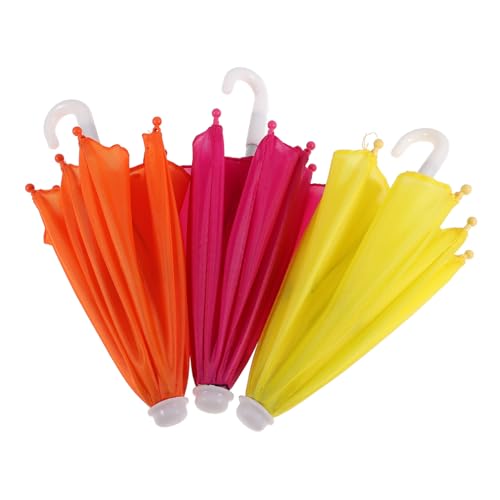 SOPOTUTU 3 Stück Teiliges Miniatur Puppenhaus Regenschirm Detailreiche Mini Schirm Dekorationen Realistische Handarbeit für Mini szenen Verfeinerung von Puppenhaus und Micro szenerien SOPOTUTU 3 Stück Teiliges Miniatur Puppenhaus Regenschirm Detailreiche Mini Schirm Dekorationen Realistische Handarbeit für Mini szenen Verfeinerung von Puppenhaus und Micro szenerien von SOPOTUTU