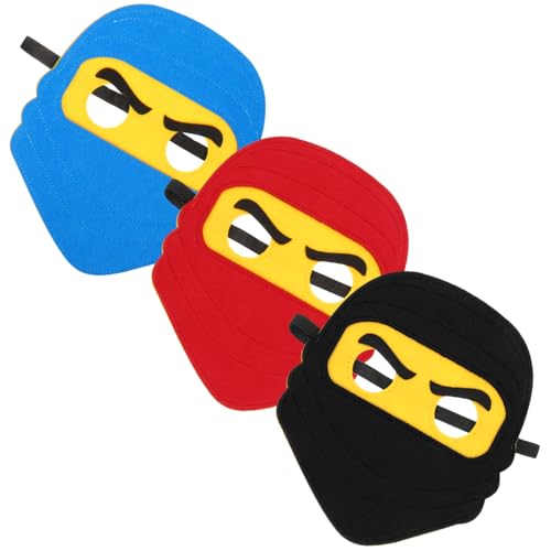 SOPOTUTU 3 Stück Teiliges Ninja Cosplay Masken aus Weichem PU Schaum mit Elastischem Band Wiederverwendbar Realistische Augenmaske für Karneval Fasching Kinderpartys in Rot Blau Schwarz SOPOTUTU 3 Stück Teiliges Ninja Cosplay Masken aus Weichem PU Schaum mit Elastischem Band Wiederverwendbar Realistische Augenmaske für Karneval Fasching Kinderpartys in Rot Blau Schwarz von SOPOTUTU