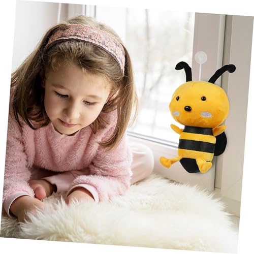 SOPOTUTU 3 Stück Teiliges Plüsch Bienen Kissen Weiches Niedliches Kuscheltier mit PP Baumwollfüllung als Dekoration und Geschenkspielzeug für Erwachsene von SOPOTUTU