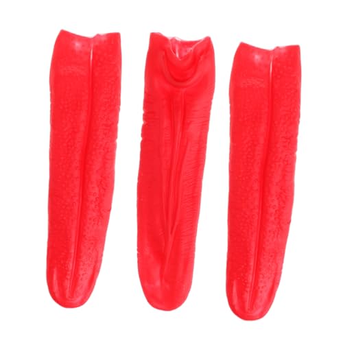 SOPOTUTU 3 Stück Teiliges Realistische Falsche Rote Lange Dehnbare Halloween Requisiten Leichte Wiederverwendbare Grusel Accessoires für Bühnenauftritte Streiche und Cosplay SOPOTUTU 3 Stück Teiliges Realistische Falsche Rote Lange Dehnbare Halloween Requisiten Leichte Wiederverwendbare Grusel Accessoires für Bühnenauftritte Streiche und Cosplay von SOPOTUTU