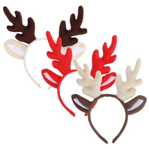 SOPOTUTU 3 Stück Teiliges Rentier Geweih Haarreif mit Hirschohren Festlicher Kopfschmuck für Weihnachten Cosplay und Party Weihnachtliche Kostümaccessoires für Damen SOPOTUTU 3 Stück Teiliges Rentier Geweih Haarreif mit Hirschohren Festlicher Kopfschmuck für Weihnachten Cosplay und Party Weihnachtliche Kostümaccessoires für Damen von SOPOTUTU