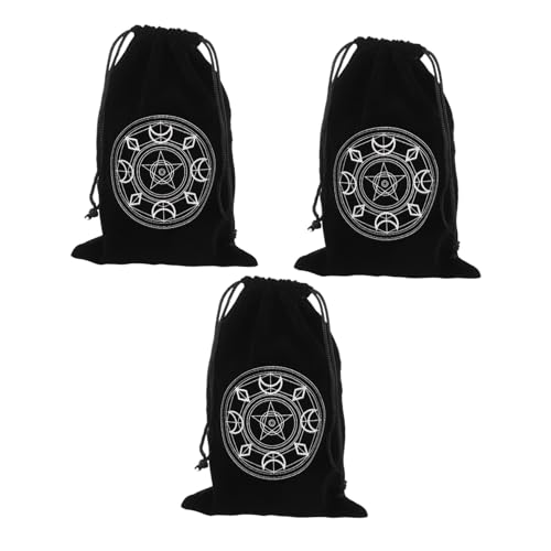 SOPOTUTU 3 Stück Teiliges Tarot Kordelzug Beutel aus Hochwertigem Vielseitige Aufbewahrungstasche für Tarotkarten Würfel Schmuck und Kosmetik Kompakt und Tragbar Schwarze Mystik Tarot SOPOTUTU 3 Stück Teiliges Tarot Kordelzug Beutel aus Hochwertigem Vielseitige Aufbewahrungstasche für Tarotkarten Würfel Schmuck und Kosmetik Kompakt und Tragbar Schwarze Mystik Tarot von SOPOTUTU