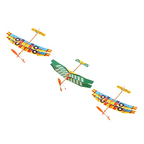 SOPOTUTU 3 Stück Teiliges Tragbares Biplane für Lustige Gleitflugzeuge aus Hochwertigem Schaumstoff für Outdoor Spielspaß und Hand Augen Koordination von SOPOTUTU