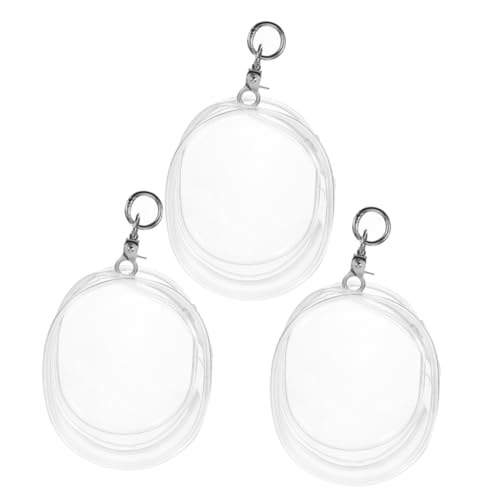 SOPOTUTU 3 Stück Transparente PVC Puppentragetaschen mit Schlüsselanhänger Aufbewahrungsbeutel für Puppenkleidung und Langlebige Praktische Außentasche für Unterwegs von SOPOTUTU