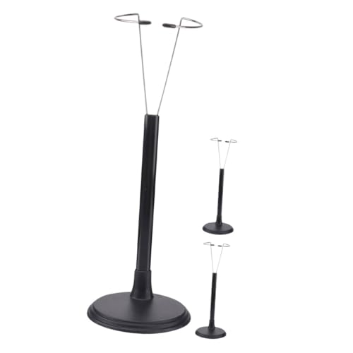 SOPOTUTU 3 Stück Verstellbare Puppenständer Tisch Doll Halterung für Puppen Display Stabile Doll Stands für Figuren Dekorative Aufbewahrung und Präsentation Schwarz von SOPOTUTU