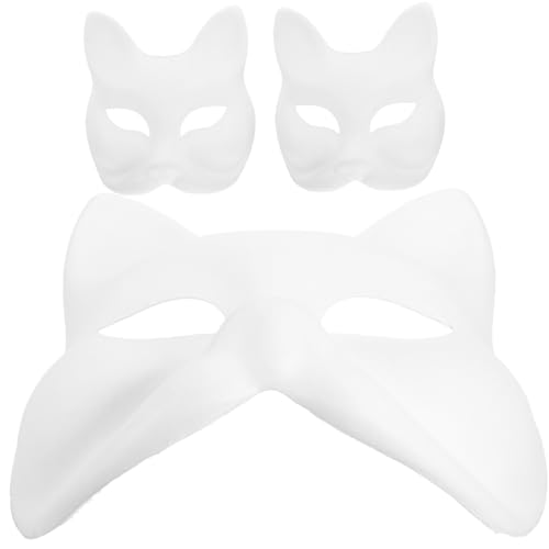 SOPOTUTU 3 Stück Weiße DIY Papiermasken Fuchs Motiv Blanko zum Bemalen für Cosplay Halloween Party Kreative Bastelmasken zur Individuellen Gestaltung SOPOTUTU 3 Stück Weiße DIY Papiermasken Fuchs Motiv Blanko zum Bemalen für Cosplay Halloween Party Kreative Bastelmasken zur Individuellen Gestaltung von SOPOTUTU