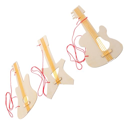 SOPOTUTU 3 Stücke Teiliges DIY Holzgitarren für Leere Holzgitarren Basteln Musikinstrument für Kreative Projekte für Geburtstagsfeiern und Themenpartys SOPOTUTU 3 Stücke Teiliges DIY Holzgitarren für Leere Holzgitarren Basteln Musikinstrument für Kreative Projekte für Geburtstagsfeiern und Themenpartys von SOPOTUTU