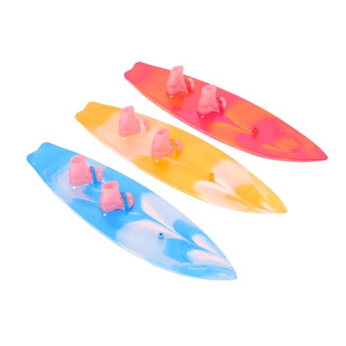 SOPOTUTU 3 Teiliges Surfbrett Modell Mini Surfbrett Ornament – ​​Mädchen Surfer Dekorationsset Miniatur Strand Für Klein Tropisch Sommer Geburtstag Schwimmen Surfbrett von SOPOTUTU