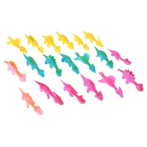 SOPOTUTU 30 Stück Stretchy Dinosaurier Spielzeuge Elastische Finger Dinosaurier für Drinnen und Draußen Party Zubehör und Stressabbauendes Gemischte von SOPOTUTU