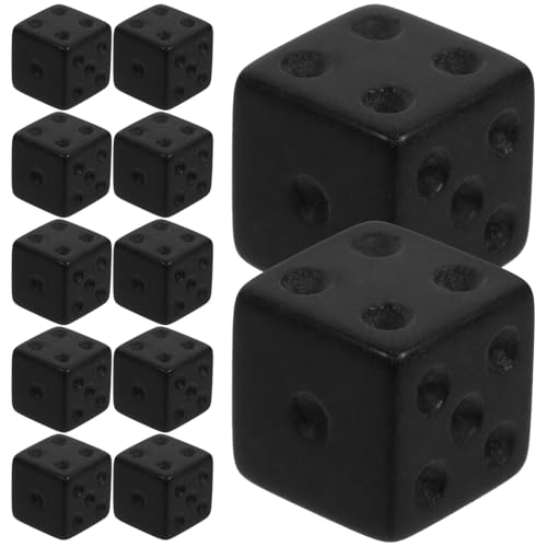 SOPOTUTU 30 Stück Teiliges Acrylspielwürfel Mattierte Schwarze Würfel mit Glatter Oberfläche Leicht und Tragbar für Brettspiele Partyspiele und Rollenspiele von SOPOTUTU