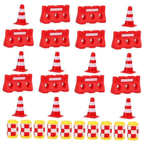 SOPOTUTU 30 Stück Teiliges Mini Verkehrszeichen Spielset aus Kunststoff Bunte Baustellenhütchen Warnkegel und Straßensperren Pädagogisches Verkehrsmodell für Verkehrssicherheit und SOPOTUTU 30 Stück Teiliges Mini Verkehrszeichen Spielset aus Kunststoff Bunte Baustellenhütchen Warnkegel und Straßensperren Pädagogisches Verkehrsmodell für Verkehrssicherheit und von SOPOTUTU