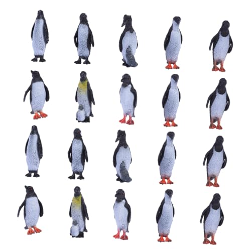 SOPOTUTU 32 Stück Teiliges Pinguin Niedliche Desktop Deko Realistische PVC Figuren Robust und Waschbar Vielseitig als Tiermodell Kinderspielzeug oder Wohnaccessoire von SOPOTUTU