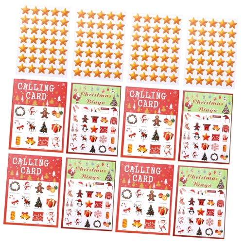 SOPOTUTU 37 Stück Teiliges Party Bingo Kartenset aus Papier Weihnachtsbingo Spielkarten für Spieler Lustiges Gesellschaftsspiel für Büro Bar und Festlichkeiten von SOPOTUTU