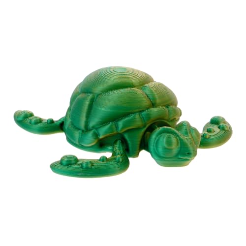 SOPOTUTU 3D -Druckschildkrötenmodell Meeresschildkröten-Statue Dekorate klein Schildkröten-Simulationsmodell Meeresschildkröte aus Plastik künstliche Schildkrötenverzierung Tiermodell Grün von SOPOTUTU
