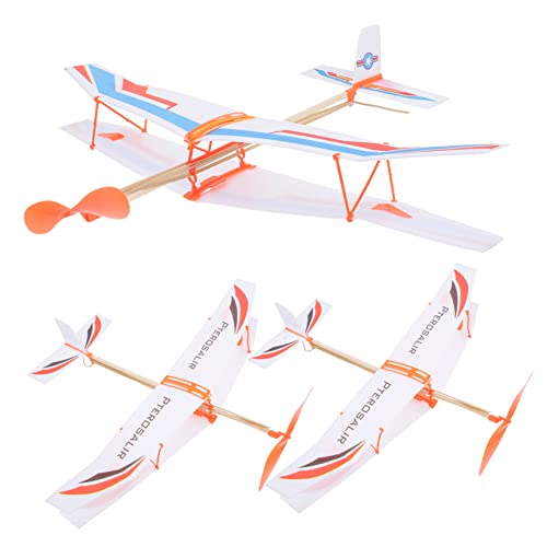 SOPOTUTU 3Stücke Gummibandflugzeuge Lustige Flugzeugspielzeuge für Pädagogisch für Outdoor Aktivitäten für Jungen und Fördert von SOPOTUTU