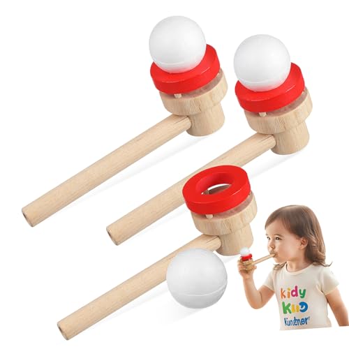 SOPOTUTU 3Stücke Holz Pustespielzeug für Lustige Schwimmende Blasball Spiele für Draußen Outdoor Körperkontrolle und Vitalität für Jungen SOPOTUTU 3Stücke Holz Pustespielzeug für Lustige Schwimmende Blasball Spiele für Draußen Outdoor Körperkontrolle und Vitalität für Jungen von SOPOTUTU