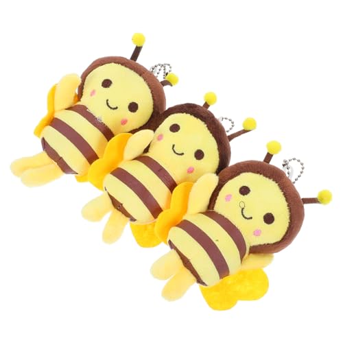 SOPOTUTU 3Stücke Plüsch Bienen Schlüsselanhänger Süße Ausgestopfte Biene Hängedekoration Für Taschen Und Rucksäcke Für Perfektes Für Bienenliebhaber von SOPOTUTU