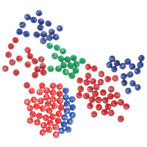 SOPOTUTU 3er Packungen Plastikkugeln nummernkugeln Nahtlos Raffle Balls Partyspiel Zubehör mit Klarer Nummerierung für Tombola Geburtstag und Vereinsfeiern von SOPOTUTU