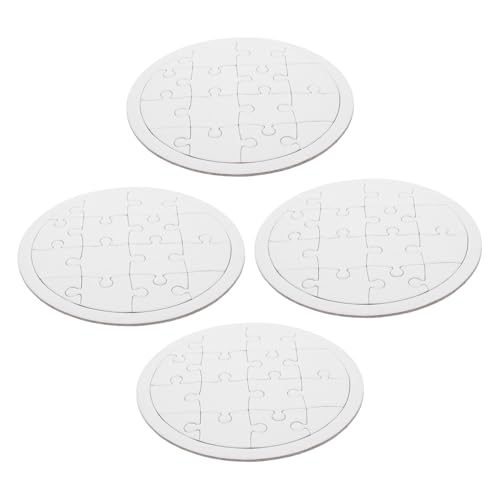 SOPOTUTU 4 Blätter DIY -Handwerk Leeres Puzzle Zeichnen Puzzles Für Unvollendet Zeichnen Von Puzzle-Handwerk DIY-rätsel Leere Rätsel DIY-rohlinge-Produkte Zeichenrätsel Weiß Papier von SOPOTUTU
