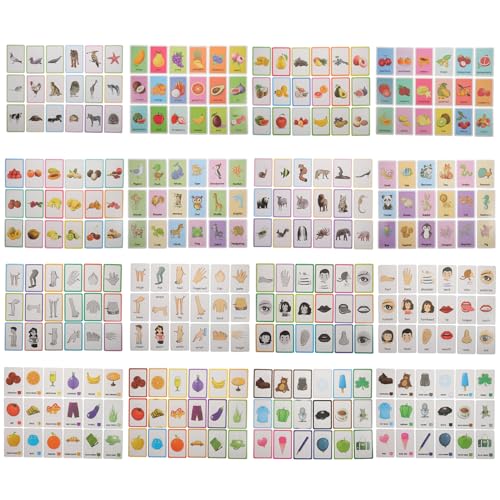 SOPOTUTU 4 Boxen Lernkarten Boxen mit Tier Obstmotiven Robuste Reißfeste Kognitive Flash Cards für Kleinkinder Fördert Hand Auge koordination und Sprachtherapie für Homeschooling und SOPOTUTU 4 Boxen Lernkarten Boxen mit Tier Obstmotiven Robuste Reißfeste Kognitive Flash Cards für Kleinkinder Fördert Hand Auge koordination und Sprachtherapie für Homeschooling und von SOPOTUTU