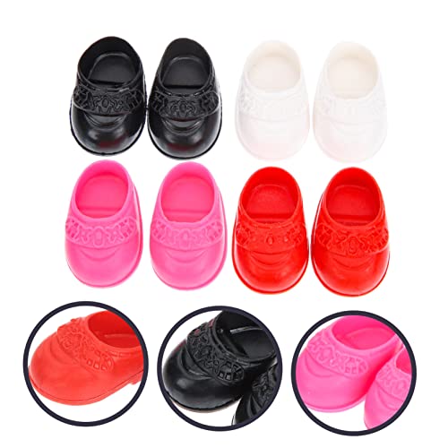 SOPOTUTU 4 Paare Miniatur Puppenschuhe für Puppen Flache Finger Shoes in Rot und Rosa Langlebig Detailreich als Puppenzubehör und SOPOTUTU 4 Paare Miniatur Puppenschuhe für Puppen Flache Finger Shoes in Rot und Rosa Langlebig Detailreich als Puppenzubehör und von SOPOTUTU
