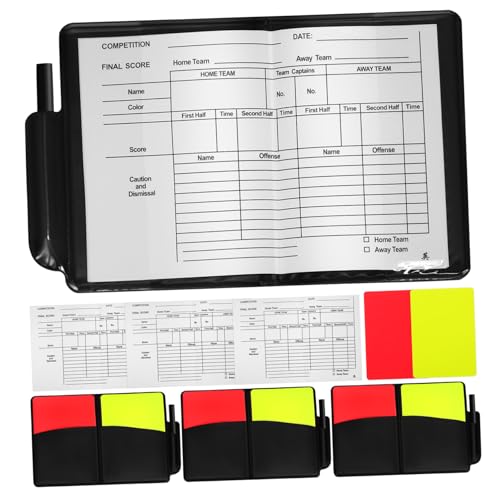 SOPOTUTU 4 Sätze Satz rote und gelbe Kartenfarbe Schiedsrichterkarten Bausätze Fußball-Scorebook enthalten kartenhalter Rote Karte des Schiedsrichters Gelbe und rote Karten Fußball PVC SOPOTUTU 4 Sätze Satz rote und gelbe Kartenfarbe Schiedsrichterkarten Bausätze Fußball-Scorebook enthalten kartenhalter Rote Karte des Schiedsrichters Gelbe und rote Karten Fußball PVC von SOPOTUTU