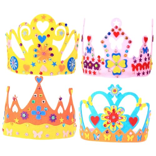 SOPOTUTU 4 Sätze Teiliges Geburtstagskrone Diy Bastelset für Gelbem und Blauem Design für Geburtstagsfeiern und Kreative Aktivitäten SOPOTUTU 4 Sätze Teiliges Geburtstagskrone Diy Bastelset für Gelbem und Blauem Design für Geburtstagsfeiern und Kreative Aktivitäten von SOPOTUTU