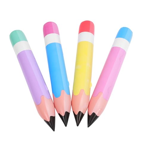 SOPOTUTU 4 Stück Aufblasbare Buntstifte Teiliges Große PVC Bleistiftform Partydekoration Vielseitig für Schulparty Geburtstagsfeier Indoor Outdoor Bunte Schulanfang Deko von SOPOTUTU