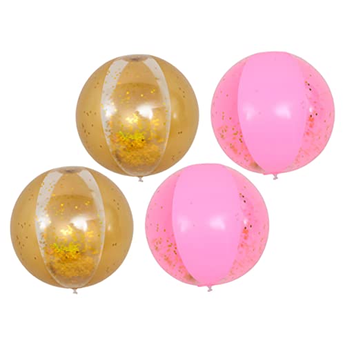 SOPOTUTU 4 Stück Aufblasbare Glitzer Strandbälle Transparente Spielbälle für Pool Partys Garten und Sommeraktivitäten für Familien und Freunde SOPOTUTU 4 Stück Aufblasbare Glitzer Strandbälle Transparente Spielbälle für Pool Partys Garten und Sommeraktivitäten für Familien und Freunde von SOPOTUTU
