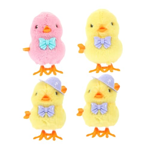 SOPOTUTU 4 Stück Aufziehbare Plüschküken Wind Up Hühner mit Lustigem Hühnchen Design Kinderfreundlich Langlebig als und Partygeschenk für Jungen und Mädchen SOPOTUTU 4 Stück Aufziehbare Plüschküken Wind Up Hühner mit Lustigem Hühnchen Design Kinderfreundlich Langlebig als und Partygeschenk für Jungen und Mädchen von SOPOTUTU