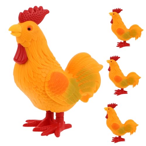 SOPOTUTU 4 Stück Aufziehspielzeug Kleine Springende Küken Lebhafte Wind Up Tiere für Kleinkinder Kompakt und Leicht für Kindergartenaktivitäten und Gruppenspiele von SOPOTUTU