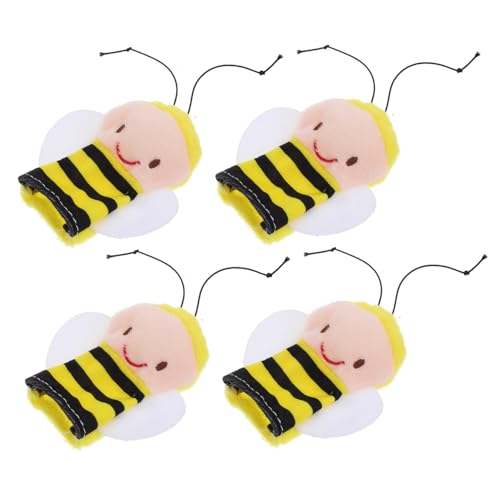 SOPOTUTU 4 Stück Biene Fingerpuppe Spachtel Löffel Entenschnabelclips Massageschmuck Ohrakupunkturpunkt Weiches Mini Gelee Nagellack Handstanzgerät Plüsch SOPOTUTU 4 Stück Biene Fingerpuppe Spachtel Löffel Entenschnabelclips Massageschmuck Ohrakupunkturpunkt Weiches Mini Gelee Nagellack Handstanzgerät Plüsch von SOPOTUTU