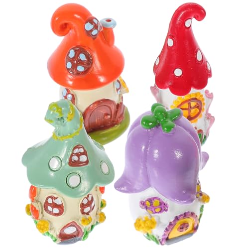 SOPOTUTU 4 Stück Fairy House Dekoration Resin Figuren für Garten Tischdeko und Charmante Wohnaccessoires für Kreative Garten und Puppenhausgestaltungen SOPOTUTU 4 Stück Fairy House Dekoration Resin Figuren für Garten Tischdeko und Charmante Wohnaccessoires für Kreative Garten und Puppenhausgestaltungen von SOPOTUTU