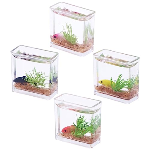 SOPOTUTU 4 Stück Fisch Tank Deko Teiliges für Puppenhaus Realistische Aquarien Ornamente für Miniaturlandschaften für Tischdekoration und DIY Projekte SOPOTUTU 4 Stück Fisch Tank Deko Teiliges für Puppenhaus Realistische Aquarien Ornamente für Miniaturlandschaften für Tischdekoration und DIY Projekte von SOPOTUTU