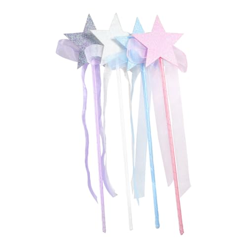 SOPOTUTU 4 Stück Glitzernder Teilig Star Zauberstab Leichter Sternstab für Party Bühne Festival Farbiges Design als Requisite und Dekoration mit leuchtendem Licht SOPOTUTU 4 Stück Glitzernder Teilig Star Zauberstab Leichter Sternstab für Party Bühne Festival Farbiges Design als Requisite und Dekoration mit leuchtendem Licht von SOPOTUTU