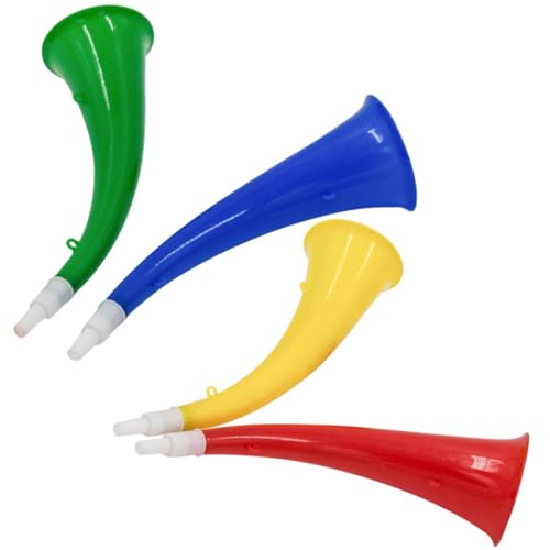 SOPOTUTU 4 Stück Horn Horn lustiges Hornspielzeug Geräuschemacher Kunststoffinstrumente Trompete Anfänger Trompete Kindertrompete Plastik Zufällige Farbe von SOPOTUTU