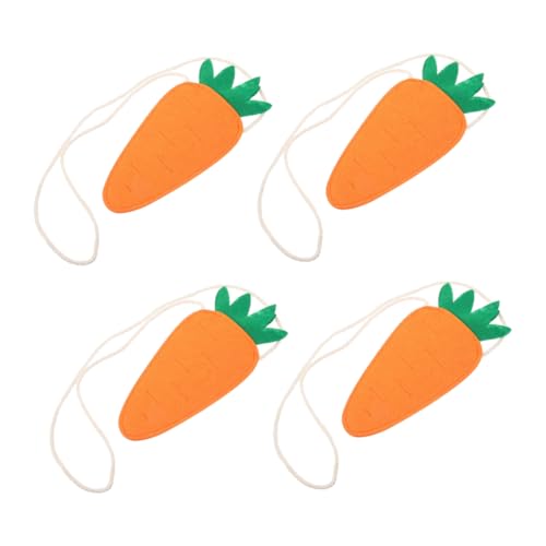 SOPOTUTU 4stücke Teiliges Niedlicher Junge Mädchen-Ostern Karotten Taschen Für Kleine Mädchen Praktische Umhängetaschen Für Süßigkeiten Und Kreative Stofftaschen Im Karotten-Design von SOPOTUTU