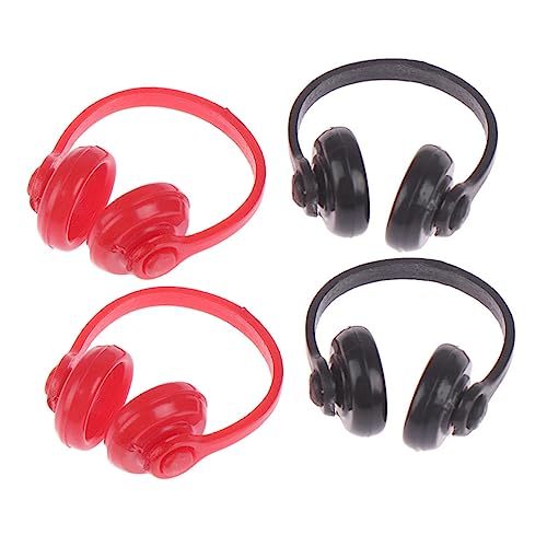SOPOTUTU 4 Stück Kopfhörer für Puppenhaus Teiliges Modell Dekorationszubehör Schwarz Rot Realistische Mini Headsets für Kreative Spielsz Szenen Hochwertige Detailverarbeitung SOPOTUTU 4 Stück Kopfhörer für Puppenhaus Teiliges Modell Dekorationszubehör Schwarz Rot Realistische Mini Headsets für Kreative Spielsz Szenen Hochwertige Detailverarbeitung von SOPOTUTU