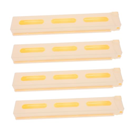 SOPOTUTU 4 Stück Ladevorrichtung Für Dominosteine Punkte Zug Domino-Block-Pull-Clip Domino-Slot-Clips Dominoklemme Für Dominozüge Domino-zubehör DIY-Domino-Clips Beige Plastik von SOPOTUTU