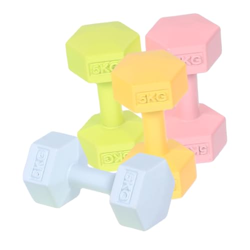 SOPOTUTU 4 Stück Miniatur Fitnessstudio Hanteln Puppen Fitnessraum Zubehör Puppenhaus Dekor Puppenhaus Fitness Zubehör Hantel Für Kleinkinder von SOPOTUTU