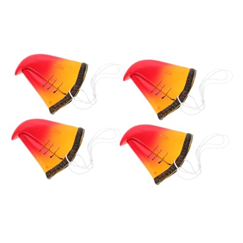 SOPOTUTU 4 Stück Papageien-nasendekoration Maskerade Halloween Lustig Papageienschnabelmasken Vogelmund-gesichtsbedeckung Cosplay Papageiennase Tier-cosplay-requisite Kleine Nase Vinyl SOPOTUTU 4 Stück Papageien-nasendekoration Maskerade Halloween Lustig Papageienschnabelmasken Vogelmund-gesichtsbedeckung Cosplay Papageiennase Tier-cosplay-requisite Kleine Nase Vinyl von SOPOTUTU