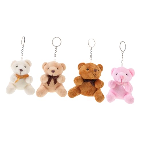 SOPOTUTU 4 Stück Plüschbär Schlüsselanhänger Sitzhöhe Weiche Kuscheltiere Anhänger Rucksack Anhänger Niedliche Bär Ornamente für Freunde Familie SOPOTUTU 4 Stück Plüschbär Schlüsselanhänger Sitzhöhe Weiche Kuscheltiere Anhänger Rucksack Anhänger Niedliche Bär Ornamente für Freunde Familie von SOPOTUTU