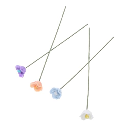 SOPOTUTU 4 Stück Rosenverzierung Dekoration Mini-blumenschmuck Spielzeugtischzubehör Miniatur-rosenblüte Miniatur-rosenmodell Puppenhaus Blumen Mini-blumendekor Mini-rosenblüten Eisendraht SOPOTUTU 4 Stück Rosenverzierung Dekoration Mini-blumenschmuck Spielzeugtischzubehör Miniatur-rosenblüte Miniatur-rosenmodell Puppenhaus Blumen Mini-blumendekor Mini-rosenblüten Eisendraht von SOPOTUTU