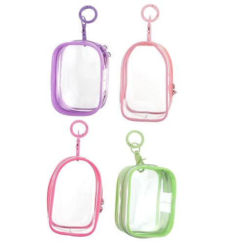 SOPOTUTU 4 Stück Schlüsselanhänger Puppentasche Durchsichtige Geldbörse Kleiner Kulturbeutel Reise Make Up Koffer Durchsichtige Reisetasche Kleine Durchsichtige Tasche Tragbare Mini SOPOTUTU 4 Stück Schlüsselanhänger Puppentasche Durchsichtige Geldbörse Kleiner Kulturbeutel Reise Make Up Koffer Durchsichtige Reisetasche Kleine Durchsichtige Tasche Tragbare Mini von SOPOTUTU