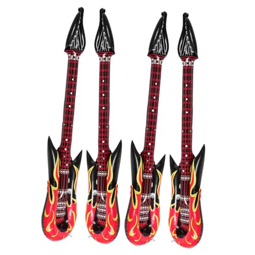 SOPOTUTU 4 Stück Teiliges Aufblasbares Gitarren PVC Wiederverwendbare Partydekoration Poolspielzeug für Mädchen Musik Event Bühnenrequisiten Strandspielzeug SOPOTUTU 4 Stück Teiliges Aufblasbares Gitarren PVC Wiederverwendbare Partydekoration Poolspielzeug für Mädchen Musik Event Bühnenrequisiten Strandspielzeug von SOPOTUTU