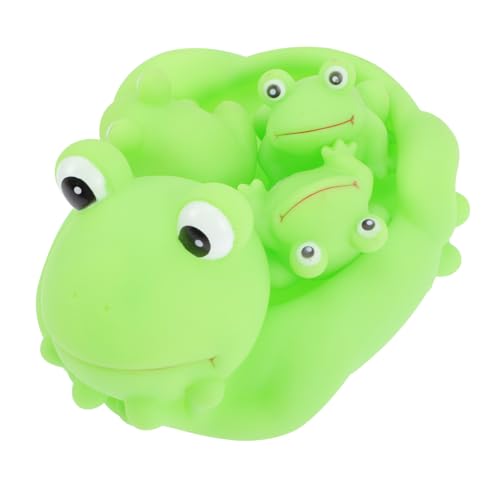 SOPOTUTU 4 Stück Teiliges Badespielzeug Frosch Motiv Weiches Hautfreundliches Junge Mädchen Badewannenspielzeug mit Tierischem Design Pädagogisch Fördert Hand Auge Koordination für Junge von SOPOTUTU
