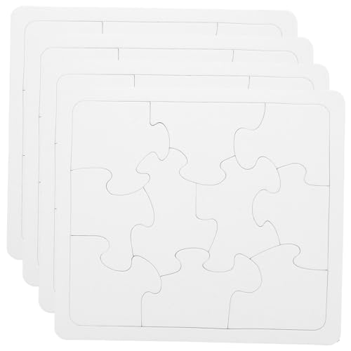 SOPOTUTU 4 Stück Teiliges Blanko Puzzle zum Bemalen Quadratische DIY Bastelvorlage aus Papier mit Abgerundeten Kanten für Kreative Malaktivitäten mit Stiften Farben und Wasserfarben SOPOTUTU 4 Stück Teiliges Blanko Puzzle zum Bemalen Quadratische DIY Bastelvorlage aus Papier mit Abgerundeten Kanten für Kreative Malaktivitäten mit Stiften Farben und Wasserfarben von SOPOTUTU