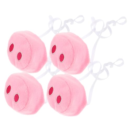 SOPOTUTU 4 Stück Teiliges Cosplay Schweinenasen Elastisch und Langlebig Realistische Tiernasen für Karneval Halloween und Partyzubehör von SOPOTUTU