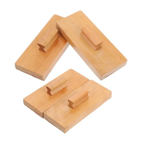 SOPOTUTU 4 Stück Teiliges Doppelseitiger Holz Sandpapier Rhythmusblöcke mit Kindgerechtem Griff Langlebiges Orff Percussioninstrument für Musikbildung Hand Auge Koordination und Outdoor von SOPOTUTU